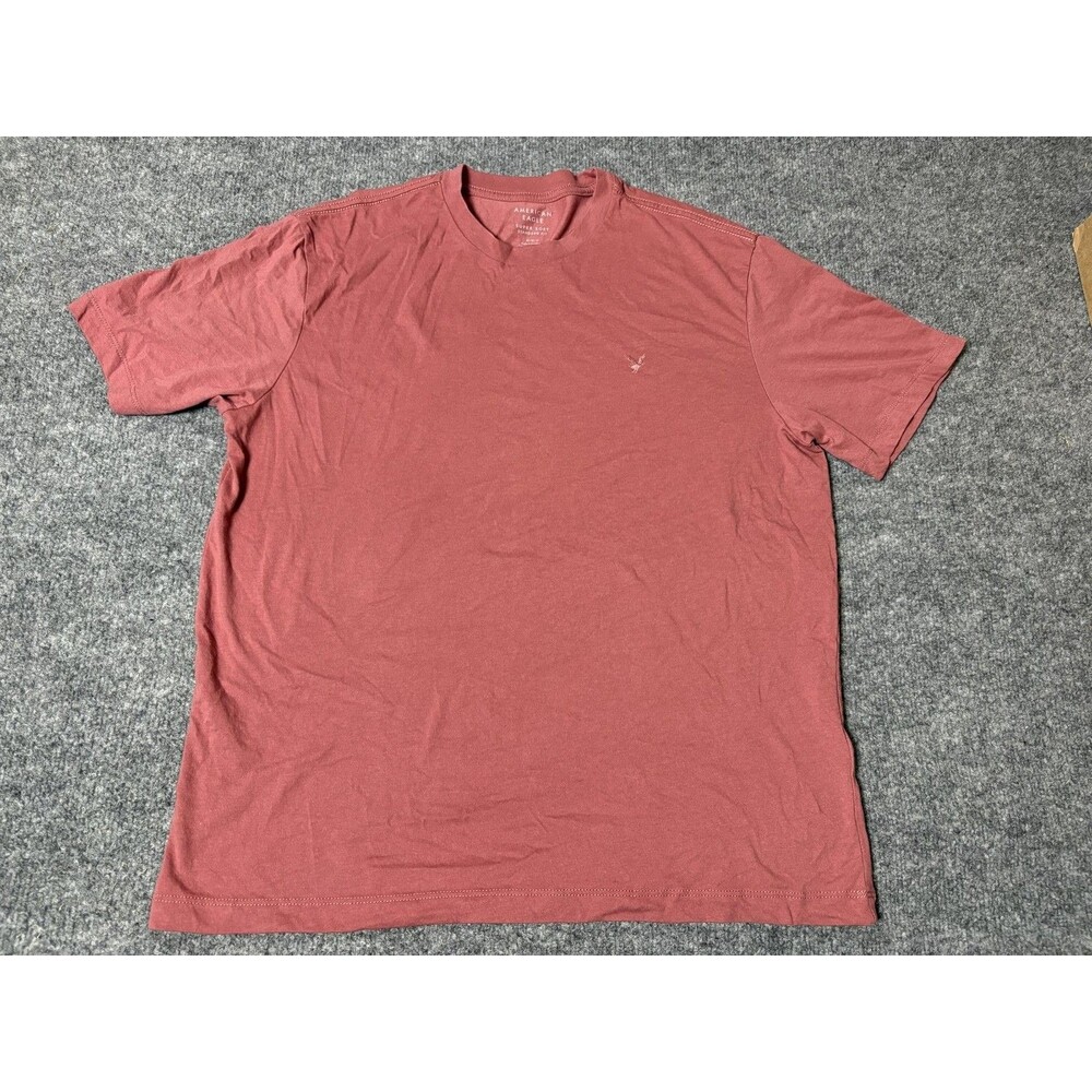 American Eagle Shirt Mens M Pink Crew Neck Super Soft Tagless Standard Fit Tee